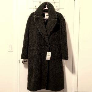 New with Tags (NWT) ZARA Teddy Coat in Dark Green Women's size M
